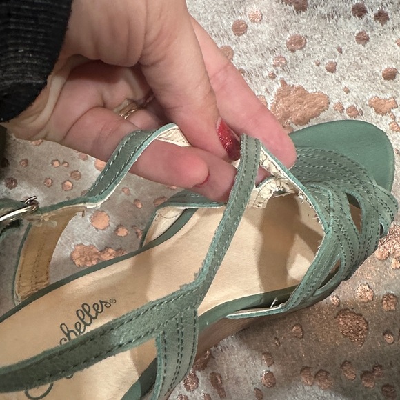 Seychelles sage green  Wedge Sandals - Picture 8 of 8
